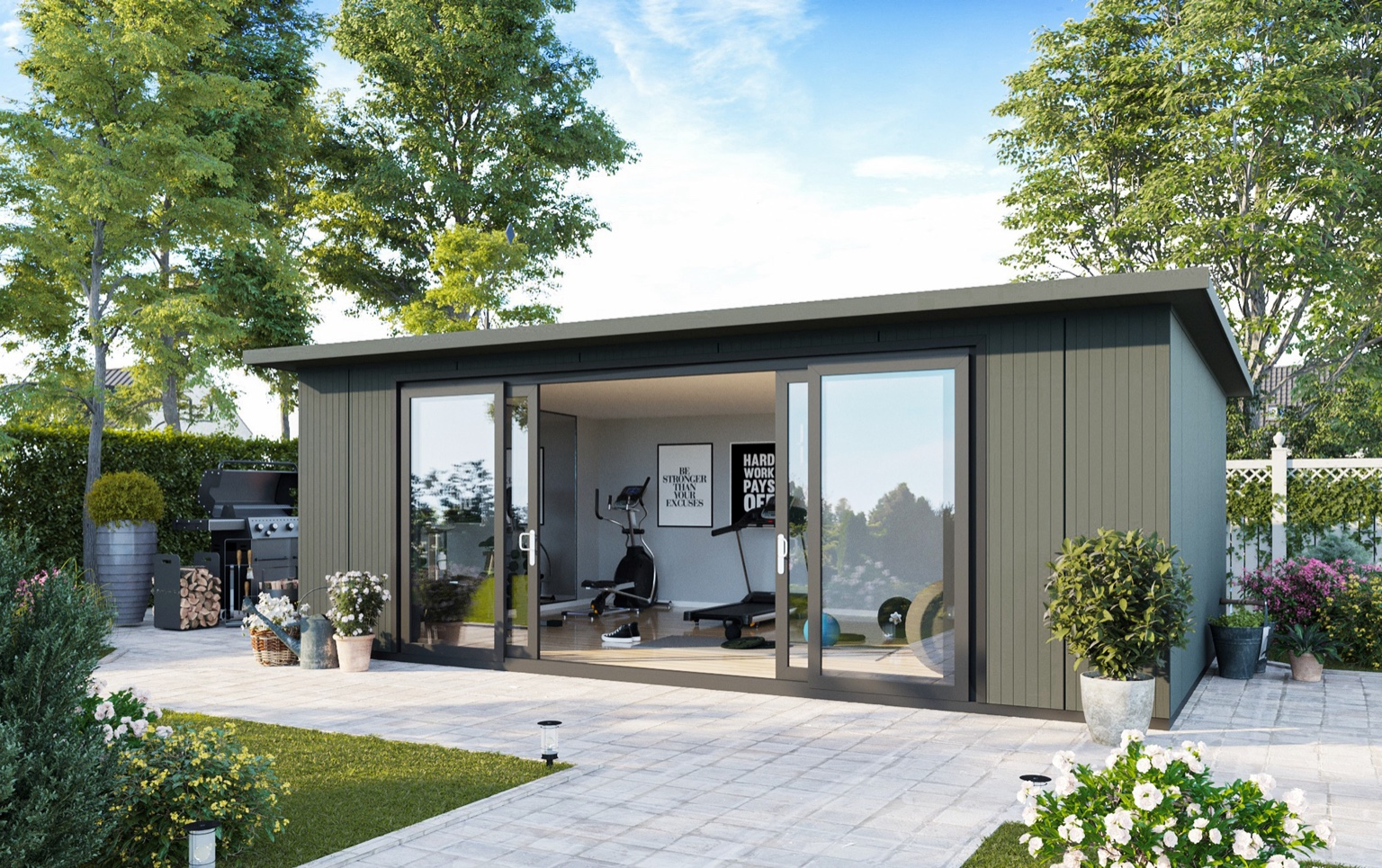 Modern insulated garden room in Mold, North Wales