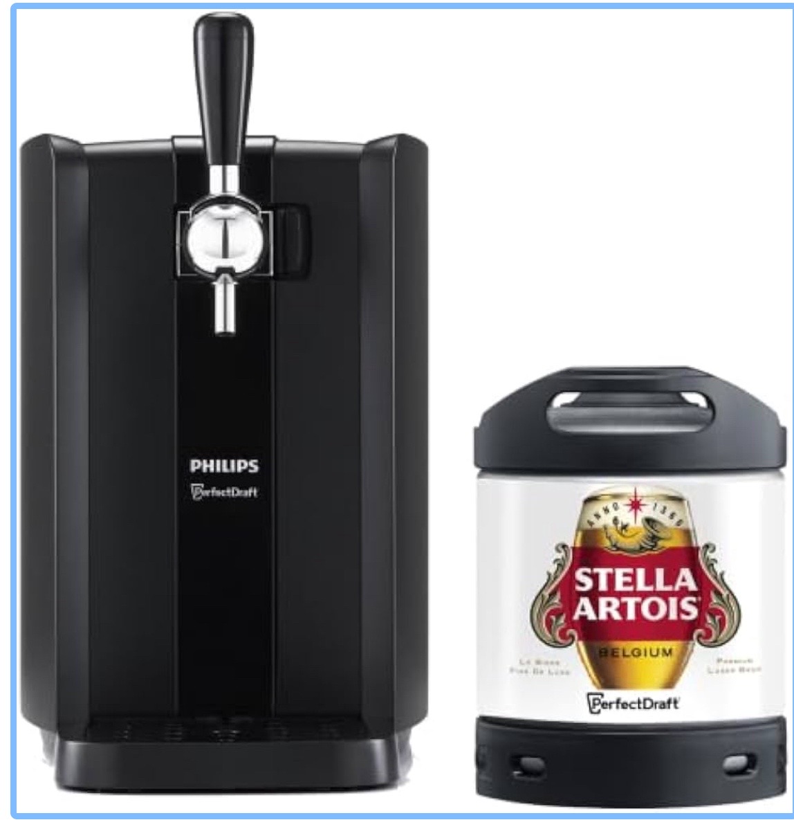 Philips PerfectDraft pint machine with keg